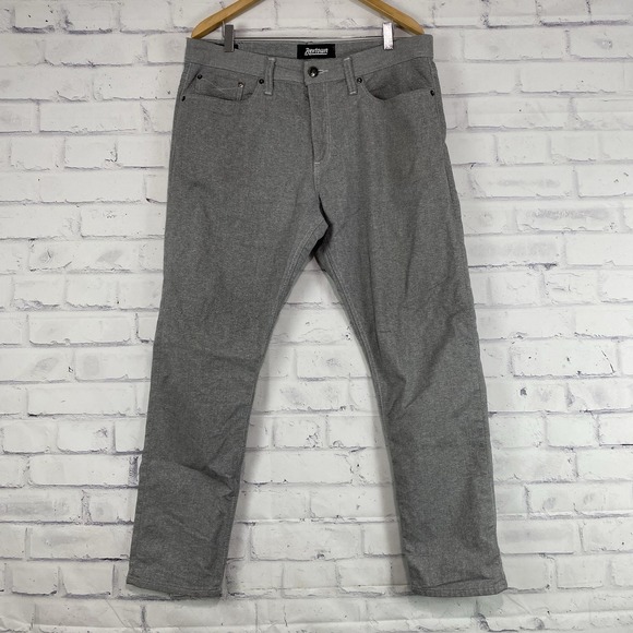 Revtown Pants Men's Size 36x30 Chino Pants Sharp Model Stretch Gray Straight Leg - Picture 1 of 16
